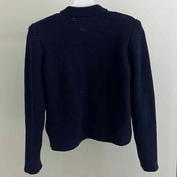 NWT Ba&sh LOUMAN Long-Sleeve Knit Cardigan - Navy - Picture 8 of 9